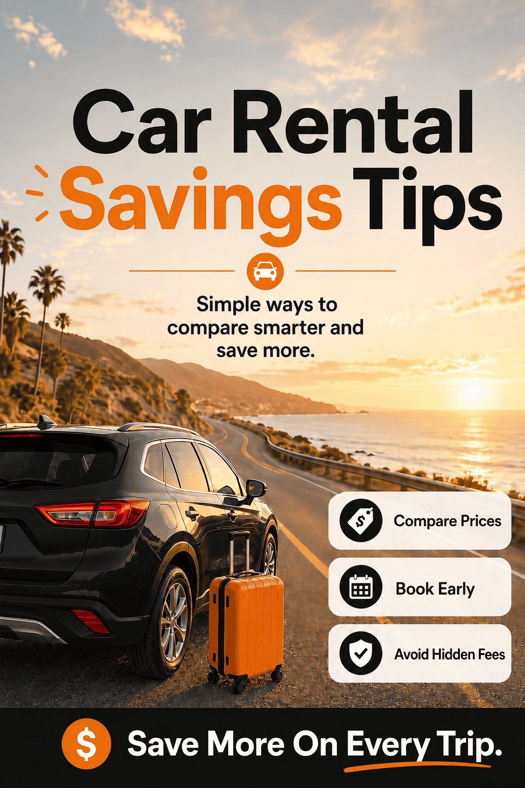 Car Rental Pricing Explained guide showing rental car costs, base rate, fees, taxes, and total price